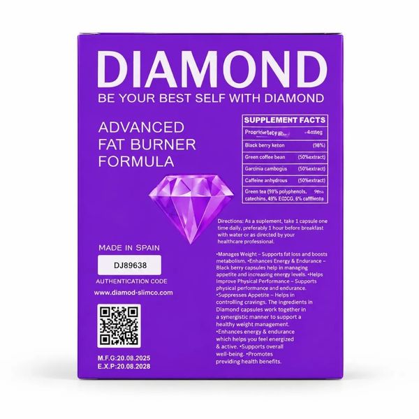 کپسول لاغری دیاموند اسلیم Diamond Slim سه بعدی 32 عددی
