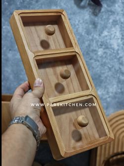 اردوخوری چوبی 3خانه راش درب دار