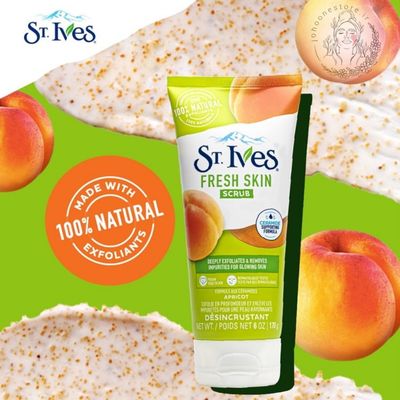 اسکراب صورت سینت ایوز مدل Fresh Skin حاوی ذرات لایه بردار زردآلو حجم 150 میل اصل آمریکا