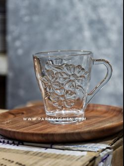 ماگ چایخوری شلغمی گل برجسته نیلوفر