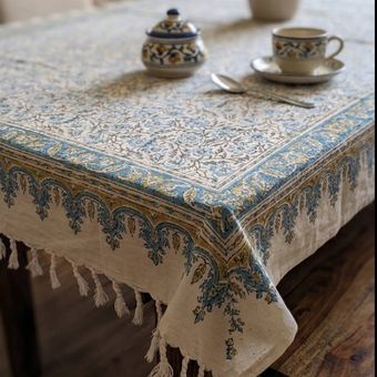 سفره قلم کار مستطیل طرح میخک سایز 100 × 150