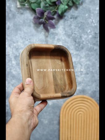 ظرف سرو مربع چوب چنار