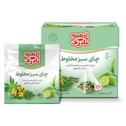 دمنوش هرمی چای سبز مخلوط بسته 12 عددی