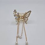 کلیپس آویزدار مجلسی مدل پروانه با رنگ ثابت