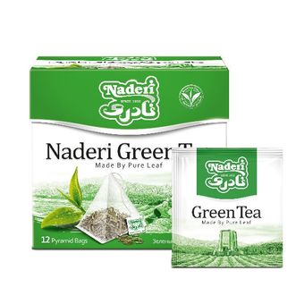 چای سبز کیسه ای هرمی نادری بسته 12 عددی