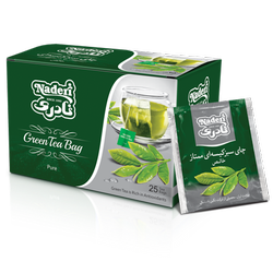 چای سبز کیسه ای ممتاز خالص نادری بسته 25 عددی