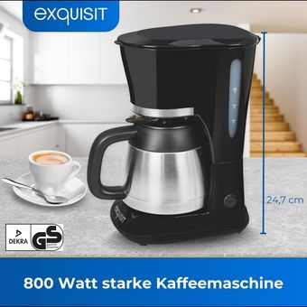 قهوه‌ساز  اکس کویسیت(exqUISIT)  آلمانی ،فیلتری 8 فنجان با فلاسک استیل ،مدل   KA6501 sw