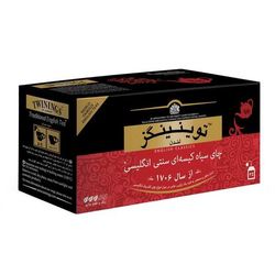 چای سیاه کیسه ای سنتی انگلیسی توینینگز بسته 25 عددی
