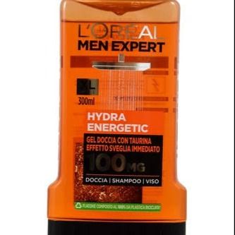 شامپو سر و بدن مردانه لورآل Hydra Energy نارنجی اصل فرانسه