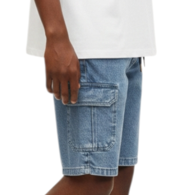 شلوارک لی کارگو مردانه رنگ ابی