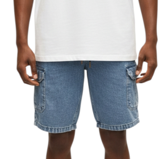 شلوارک لی کارگو مردانه رنگ ابی