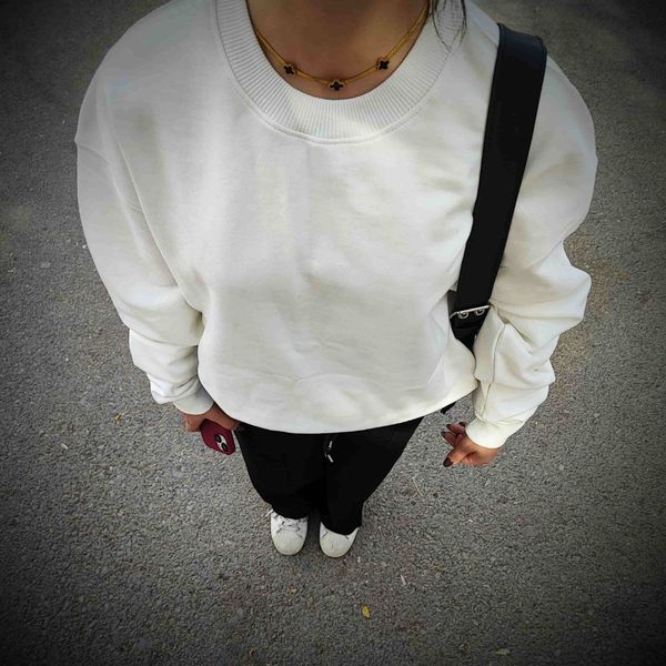 دورس سهنخ پنبه خارخورده مدل BASIC سفید — گرم، نرم و باکیفیت برای روزمره