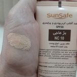 کرم ضدآفتاب فاقد چربی کرم پودری و پرایمری SPF 50 بژ وانیلی N15 سان سیف و بژ عاجی