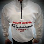 دورس نیم‌زیپ سفید گلدوزی‌شده | استایل ترند و خاص کد 1132