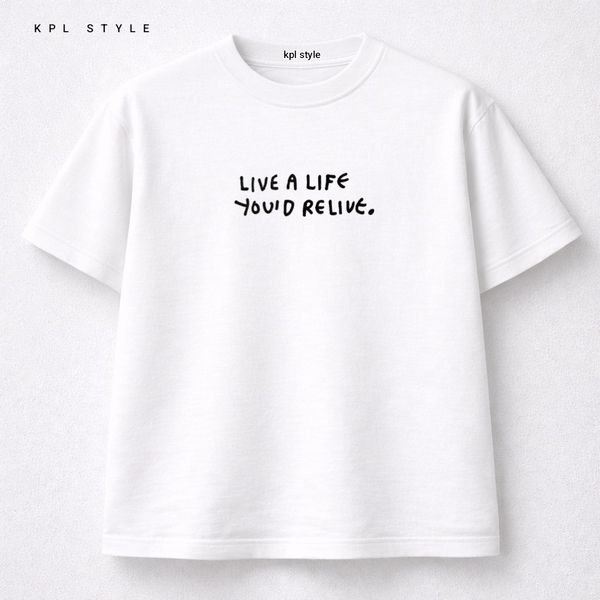 تیشرت سفید پنبهای باکسی | تایپوگرافی مینیمال مناسب آقایان و خانمها کد 1171