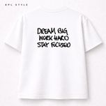 تیشرت سفید پنبه‌ای باکسی | طراحی مینیمال پشت کار، مناسب آقایان و خانم‌ها کد 1173