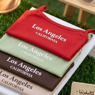 تاپ دخترانه وزنانه فانریپ طرح لوس آنجلس