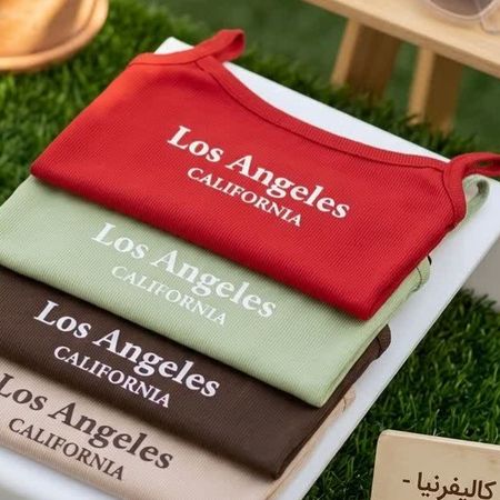 تاپ دخترانه وزنانه فانریپ طرح لوس آنجلس