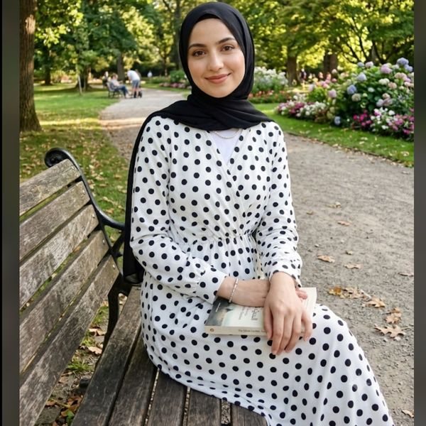 پیراهن ساحلی شیک زنانه خالدار