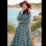 ساحلی زنانه شیک چهارخونه