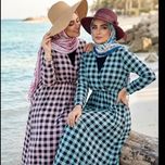 ساحلی زنانه شیک چهارخونه