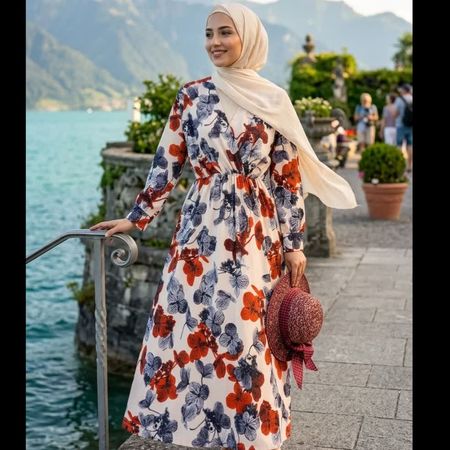 پیراهن ساحلی شیک یقه هفت.