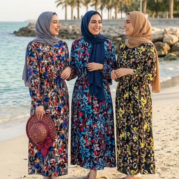پیراهن شیک ساحلی زنانه یقه هفت