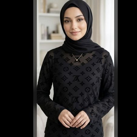 بلوز شیک زنانه مشکی فلوک