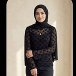 بلوز شیک زنانه مشکی فلوک