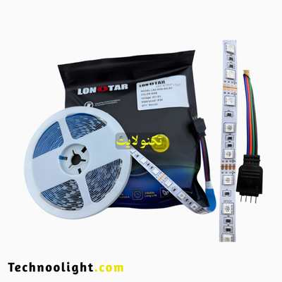 ریسه 12 ولت RGB تراکم 60  ای سی دار 5 متری