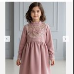 پیراهن شیک دخترانه کمر چیندار