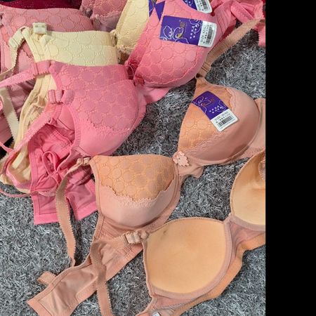 سوتین زنانه اسفنجی صورتی گلبهی سایز65تا85