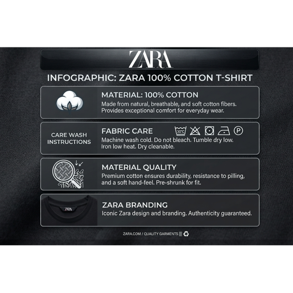 تیشرت زارا قواره ازاد