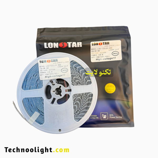 ریسه نواری تراکم 120 برق مستقیم نچرال 10 متری