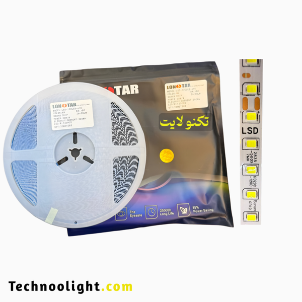 ریسه نواری درایورخور تراکم 120 مهتابی بسته 20 متری