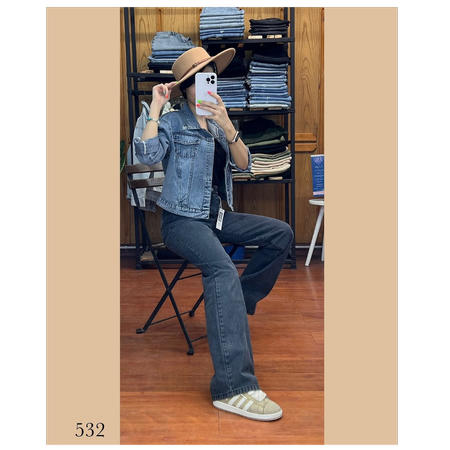 شلوار جین نیم بگ اصل