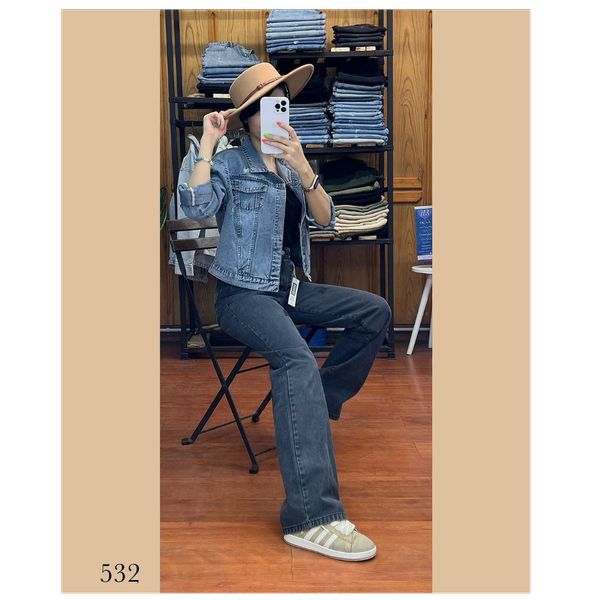 شلوار جین نیم بگ اصل