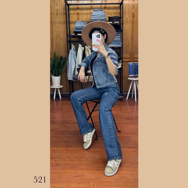 شلوار جین  نیم بگ اصل