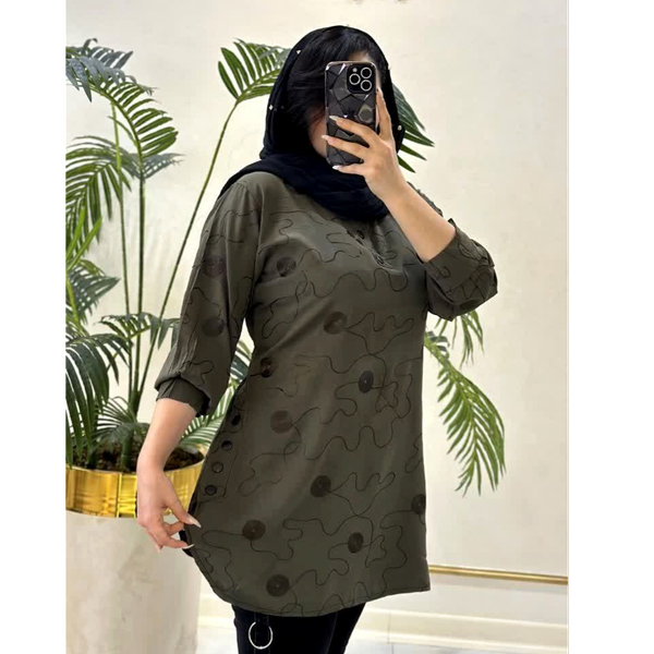 تونیک قلاب دوزی بغل دکمه