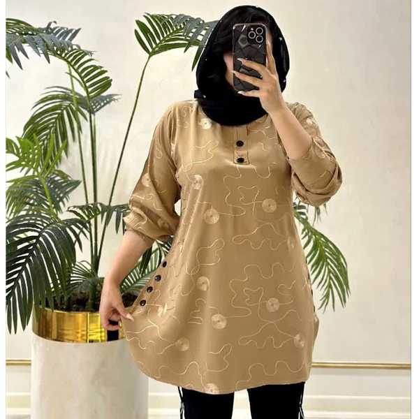 تونیک قلاب دوزی بغل دکمه