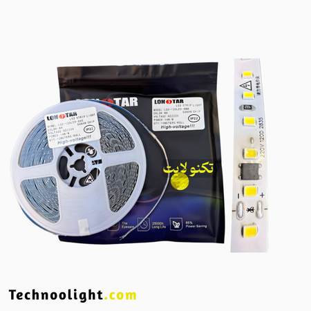 ریسه نواری تراکم 120 220ولت سفید  -  بسته 10 متری