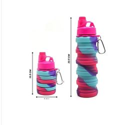 قمقمه سیلیکونی تاشو گنجایش 500 میلی لیتر