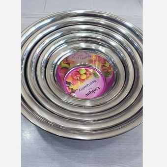 ست لگن استیل 5 پارچه یونیک پلاس مدل دایره ای