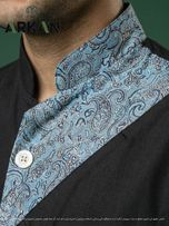 روپوش مدل صدرا مشکی ترمه دار