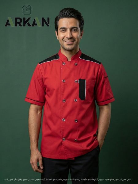 روپوش رستورانی مدل نیما قرمز