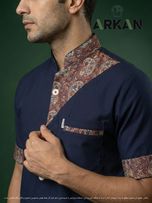 روپوش رستورانی مدل صدرا سورمه ای