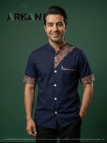 روپوش رستورانی مدل صدرا سورمه ای