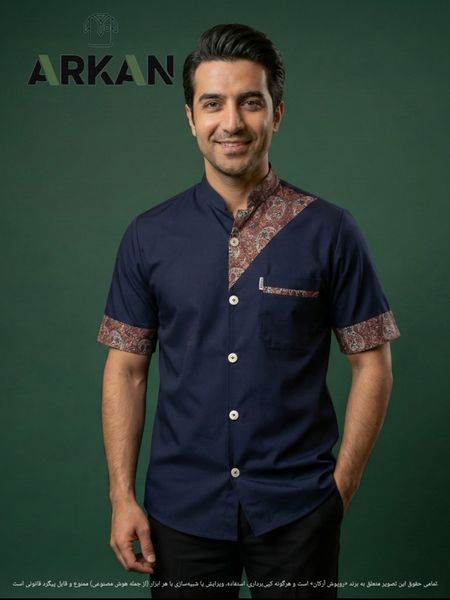 روپوش رستورانی مدل صدرا سورمه ای