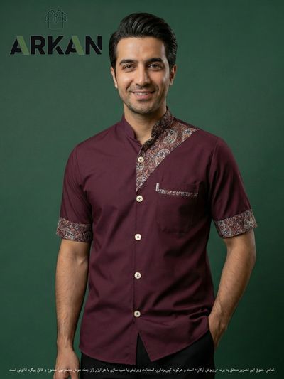 روپوش رستورانی مدل صدرا زرشکی