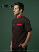 روپوش رستورانی مدل آراد خط دار قرمز